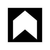 Arrow web icon. Black and white illustration. Pictogram is isolated on a white background. Designed for web and software interfaces. vector