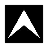 Arrow Up web sign . Flat Black Icon Isolated on White Background. vector