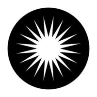 Starburst icon. Style is flat black web icon symbol, white background. vector