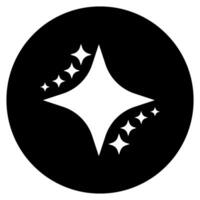 Star icon black color in a circle illustration flat style simple image vector