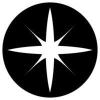 Star icon on white background. illustration. Flat style. Black and white. vector
