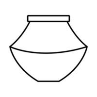 Vase icon. Simple illustration of vase icon for web design isolated on white background vector