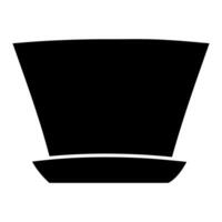 Top hat icon. Simple illustration of top hat icon for web vector