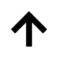 Arrow Icon. Flat style black icon on white background. Arrow sign for mobile concept and web design. vector