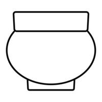 Flower pot icon. Simple illustration of flower pot icon for web design isolated on white background vector