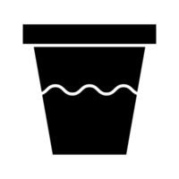 Plastic pot icon. Simple illustration of plastic pot icon for web design. vector