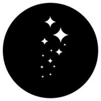 Sparkle web icon in circle illustration flat style simple image. vector