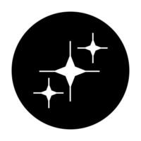 Sparkle Icon. Flat Circle Stencil Design. illustration. vector