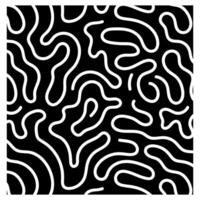 Black and white abstract background with wavy lines. illustration. vector