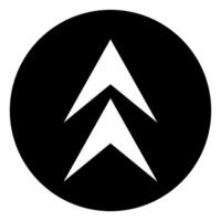 Arrow direction icon black color in circle illustration flat style simple image vector