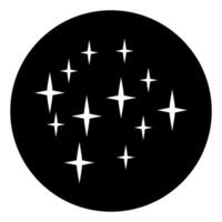 Star icon black color in circle illustration flat style simple image. vector