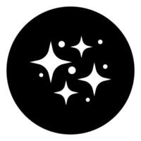 Sparkle icon web in circle illustration flat style simple image vector