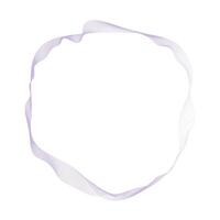 Gentle wave ring, soft purple linear outline, elegant abstract frame, creative digital design, airy style vector