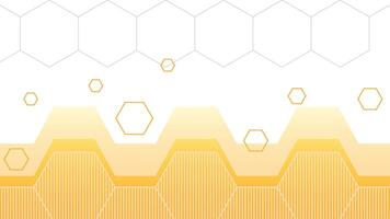 Honeycomb hexagon shapes, gold gradient, minimal geometric design, stylish background, digital art vector
