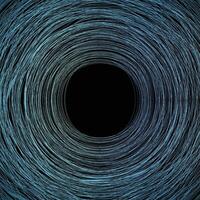 Abstract swirling blue lines forming a circular tunnel, dynamic vortex pattern vector