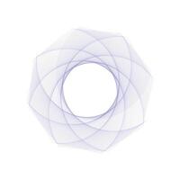 Abstract geometric spiral ring, overlapping translucent blue shapes, modern , isolated on white vector