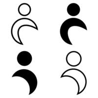 Variations of User Person Icons. vector