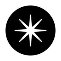 Star icon or sign. Flat black symbol. Pictogram is isolated on a white background. Designed for web and software interfaces. vector