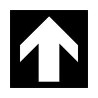 Up arrow icon. Style is flat icon symbol, black color, white background. vector