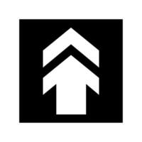Arrowhead Up Icon. Flat design style. Made in , web design illustration. vector