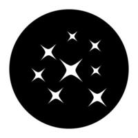 Stars black circle icon. illustration. Isolated on white background. vector