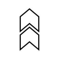 Arrow Pointer icon. A thin line sign. Isolated contour symbol illustration vector