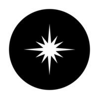 Star icon. Flat black symbol. Pictogram is isolated on a white background. vector