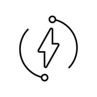 Lightning line icon, concept illustration, outline symbol, sign, linear symbol. vector