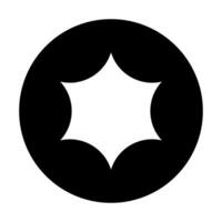 Star Icon . Flat Black Icon Isolated on White Background. vector