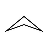 Arrow icon web . A thin line sign. Isolated contour symbol illustration web. vector