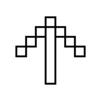 Cross icon isolated on white background for your web and mobile app design, Cross logo concept vector