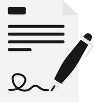 Signature Contract Document Business vector