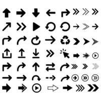 Arrow Icon Set Direction Symbols for UI, Navigation and Design vector