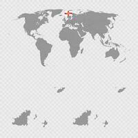 Guernsey Map Set with World Location. vector