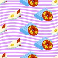 Summer Inflatable Pool Toy Pattern vector