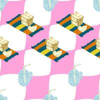 Picnic Snack Summer Pattern Design vector