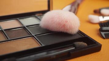 Makeup tools and palette for creating stunning looks video
