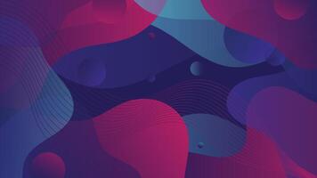 Modern digital abstract background with fluid shapes, vibrant blue, purple and magenta gradient, and flowing wave lines. Perfect for technology, music, corporate events, and creative projects. vector
