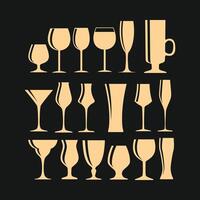 Alcoholic Glass Luxury trendy useful design charming abstract illustration artwork vector