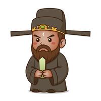 Cute Chinese Judge Bao Cartoon Character vector