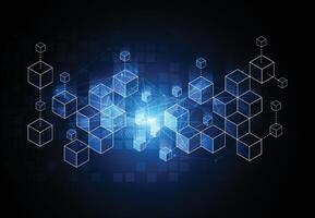 Abstract blockchain technology vector