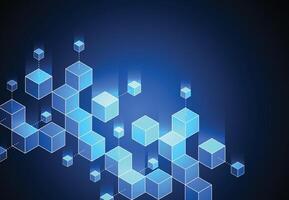 Abstract blockchain digital technology. vector