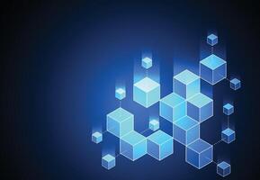 Abstract blockchain digital vector