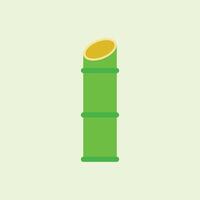 Flat green bamboo icon. Illustration of green bamboo with sharpened ends. Design element illustration of sharpened bamboo, a weapon of struggle for the Indonesian people vector