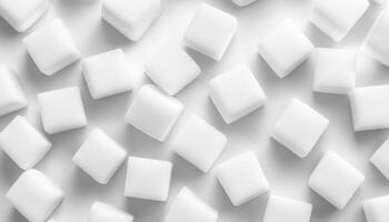 Sugar cube white pattern seamless on light background photo