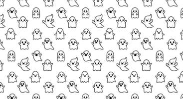 halloween ghost seamless pattern design template vector