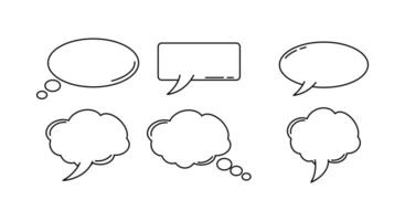 speech bubbles icon set collection design template vector