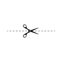 scissor cut icon dashed line design template vector