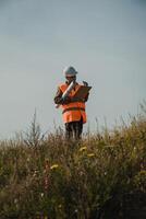 Architect Taking A Look At The Big Project Ma photo