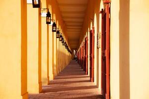 Colonial building of Las Bovedas in the walled city of Cartagena de Indias Colombia photo